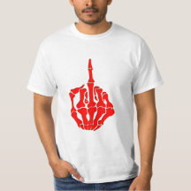 skeleton Silhouette Middle finger insult