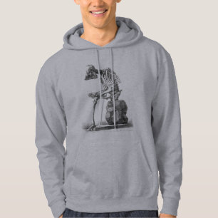 Skeleton Sitting Anatomy Illustraiton Hoodie