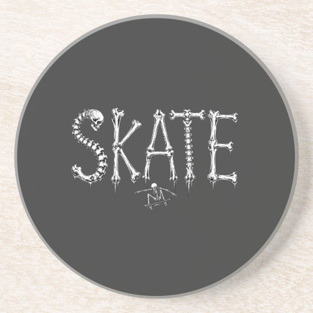 Skeleton Skate bones Coaster (Front)