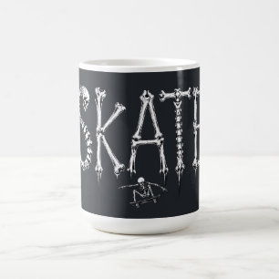 Skeleton SKATE Horror Design Coffee Mug