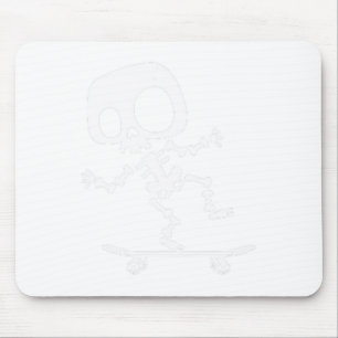 Skeleton Skateboard Halloween Costume Fun Skateboa Mouse Pad