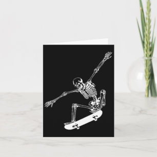Skeleton Skateboard Skull Halloween Skateboarding  Card