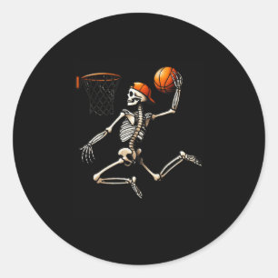 Skeleton Sketll Halloween Costume Funny Men Boys K Classic Round Sticker