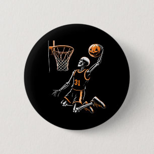 Skeleton Sketll Player Spooky For Halloween  6 Cm Round Badge