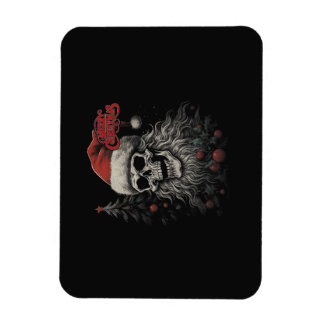 Skeleton Skull Funny Merry Christmas Santa Matchin Magnet