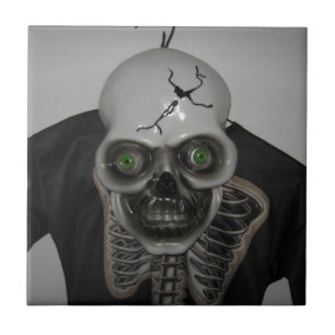Skeleton Skull Halloween Tile