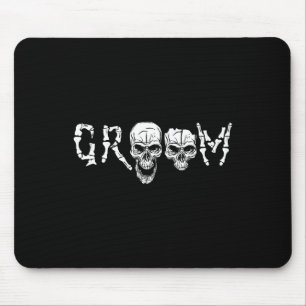 - Skeleton Skull Halloween Wedding Bachelor Mouse Pad