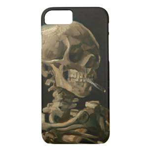 Skeleton Skull with Burning Cigarette by Van Gogh iPhone 8/7 Case