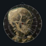 Skeleton Skull with Burning Cigarette by Van Gogh Dartboard<br><div class="desc">One of Van Gogh's coolest works now on a dart board! Perfect for the man room!</div>