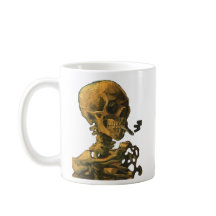 Skeleton Smoking Van Gogh Art