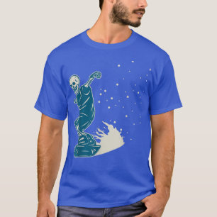 Skeleton Snow Boarding Sliding Sport Snowboarding T-Shirt