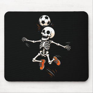 Skeleton soccer ball halloween costume boys kids mouse pad