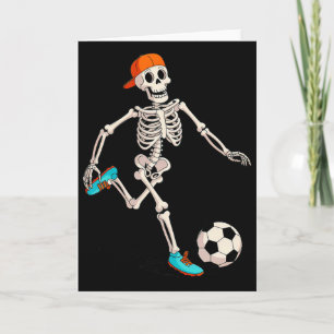 Skeleton Soccer Halloween Costume Card