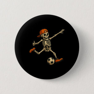 Skeleton Soccer Halloween Costume For Men Boys Kid 6 Cm Round Badge