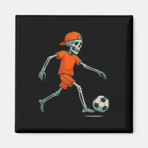 Skeleton Soccer Halloween Costume Funny Footbyll M Magnet