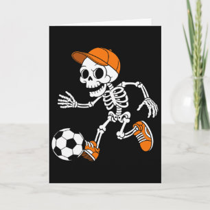 Skeleton Soccer Halloween Costume Funny Footll Men Card