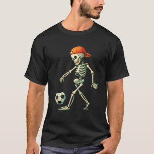 Skeleton Soccer Halloween Costume Funny Men Boys K T-Shirt