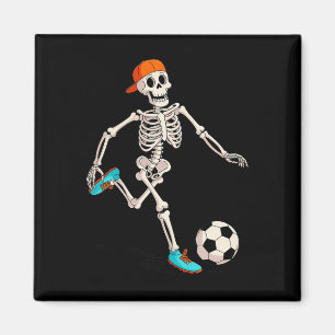 Skeleton Soccer Halloween Costume Magnet