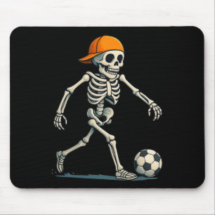 Skeleton Soccer Halloween Lazy Costume Funny Men B Mouse Pad