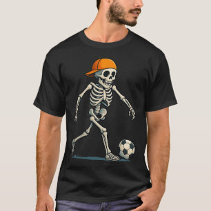 Skeleton Soccer Halloween Lazy Costume Funny Men B T-Shirt