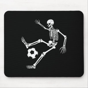 Skeleton Soccer Player Halloween Costume Enthusias Mouse Pad