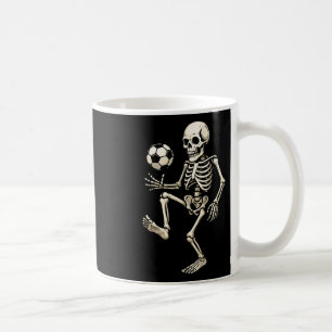 Skeleton Soccer Player Spooky Halloween Soccer For Coffee Mug