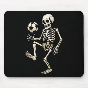 Skeleton Soccer Player Spooky Halloween Soccer For Mouse Pad