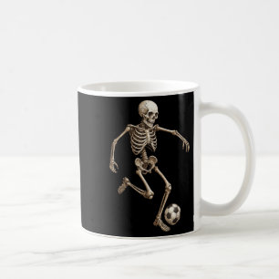 Skeleton Soccer Retro Halloween Costume Funny Men Coffee Mug