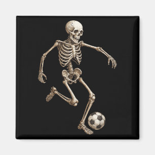Skeleton Soccer Retro Halloween Costume Funny Men Magnet