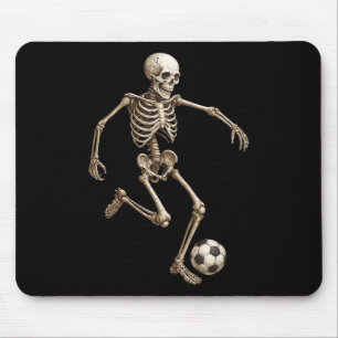 Skeleton Soccer Retro Halloween Costume Funny Men Mouse Pad