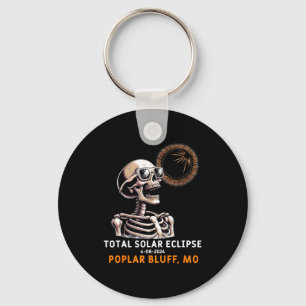 Skeleton Solar Eclipse Poplar Bluff Key Ring