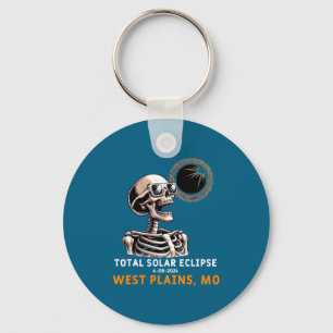 Skeleton Solar Eclipse West Plains Key Ring