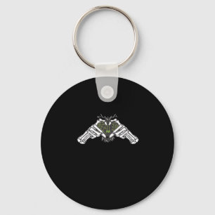 Skeleton Spider Heart Retro Classic Style Key Ring