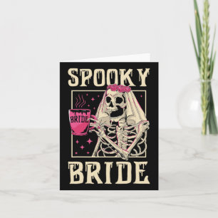Skeleton Spooky Bride Wedding Chelorette Halloween Card