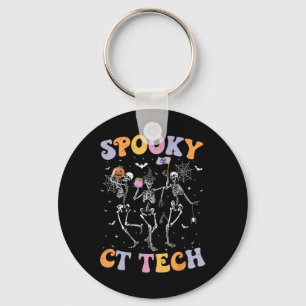 Skeleton Spooky Ct Tech Computed Tomography Tech H Key Ring
