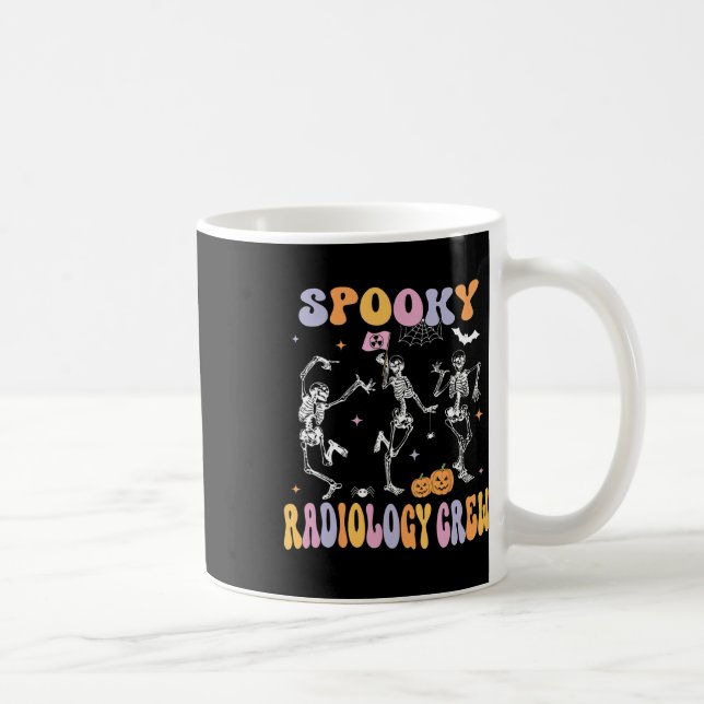 Skeleton Spooky Radiology Crew X-ray Tech Hallowee Coffee Mug (Right)