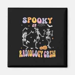 Skeleton Spooky Radiology Crew X-ray Tech Hallowee Magnet