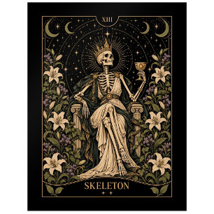 Skeleton, Starlit Tarot Art Postcard