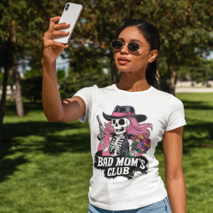 Skeleton Styling With a Gun T-Shirt