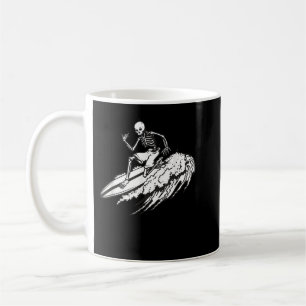 Skeleton Surf Surfing T-shirt Coffee Mug