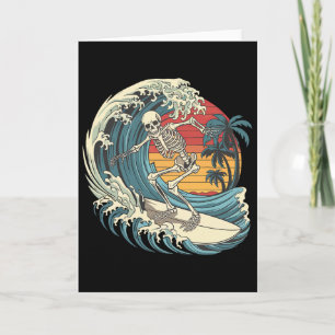 Skeleton Surfing Card
