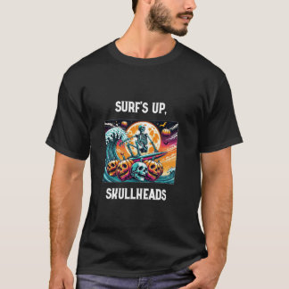 Skeleton Surfing Design For Men Women Kids Funny S T-Shirt