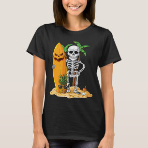 Skeleton Surfing Halloween Hawaii Hawaiian Men T-Shirt