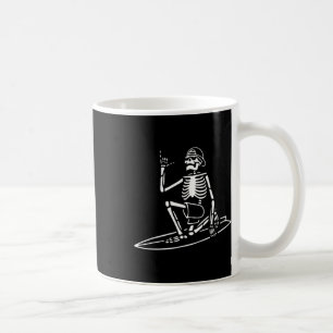 Skeleton Surfing Lazy Halloween Costume Skull Bone Coffee Mug