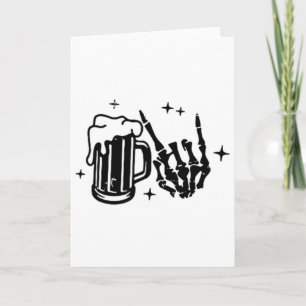 Skeleton Surviving Fatherhood One Beer At A Time 2 Card