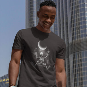 Skeleton Swinging Moon T-Shirt