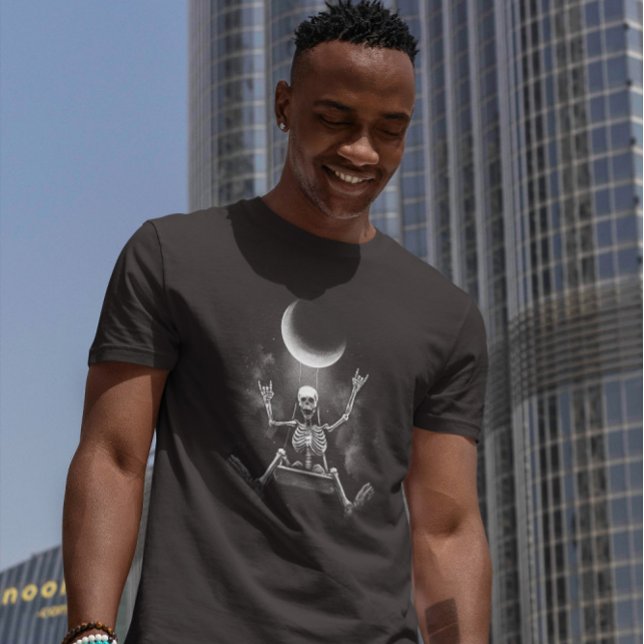 Skeleton Swinging Moon  T-Shirt (Creator Uploaded)