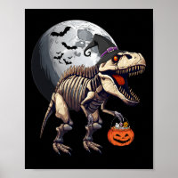 Skeleton T Rex Dinosaur Fun Halloween Pumpkin Boys