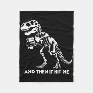 Skeleton T-rex Dinosaur Halloween Men Women Funny  Fleece Blanket