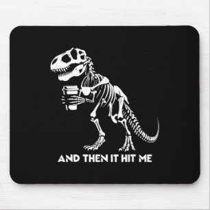 Skeleton T-rex Dinosaur Halloween Men Women Funny  Mouse Pad